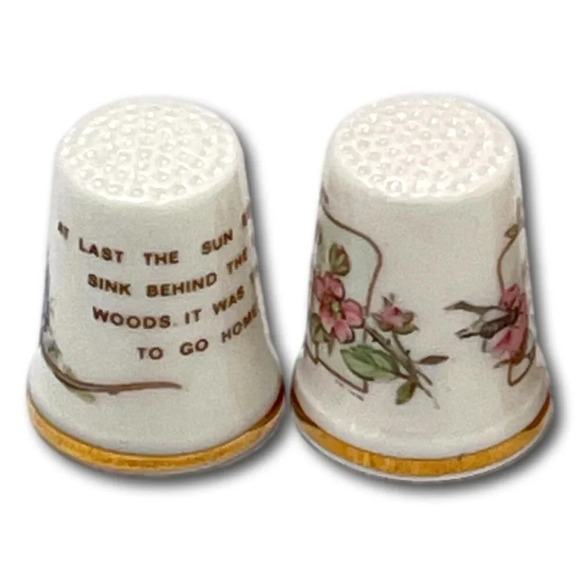Royal Doulton Thimble Lot 4 Brambly Spring Summer Autumn Winter Jill Bakem - Picture 4 of 10